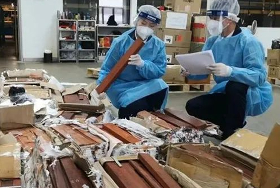 廣州連查12批違規(guī)進(jìn)口小葉紫檀